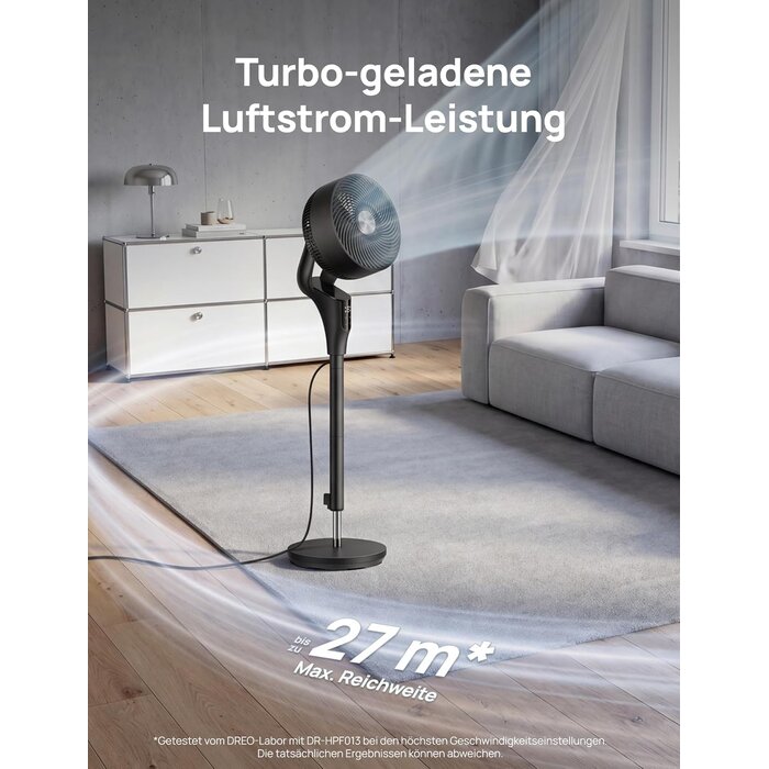 Standventilator 105 cm, leise, 3 Stufen & Fernbedienung - 34% Rabatt