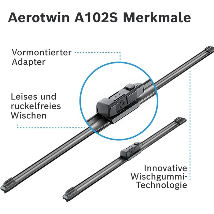 Bosch Scheibenwischer-Set Aerotwin A102S Frontscheibe - 30% Rabatt