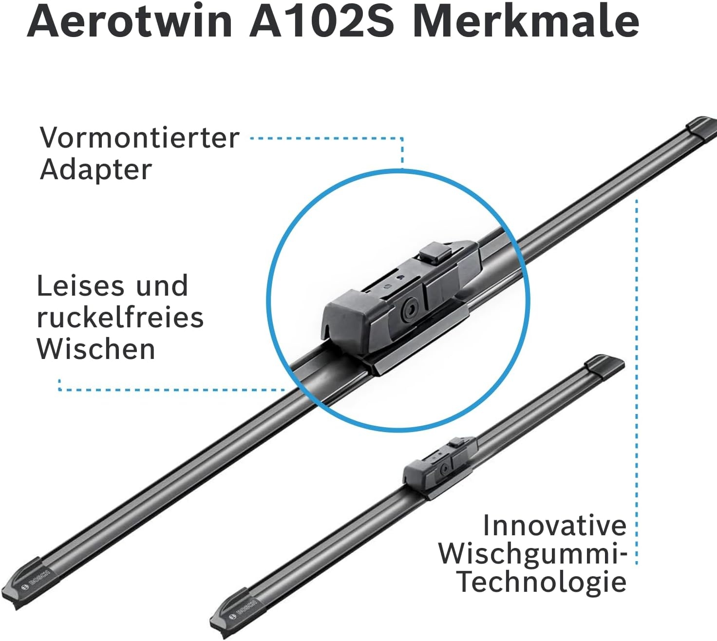 Bosch Scheibenwischer-Set Aerotwin A102S Frontscheibe - 30% Rabatt