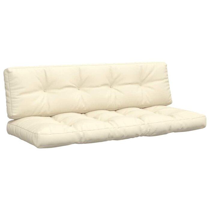 Vidaxl Palettenkissen-Set 150x60 cm, Cremeweiß - 33% Rabatt