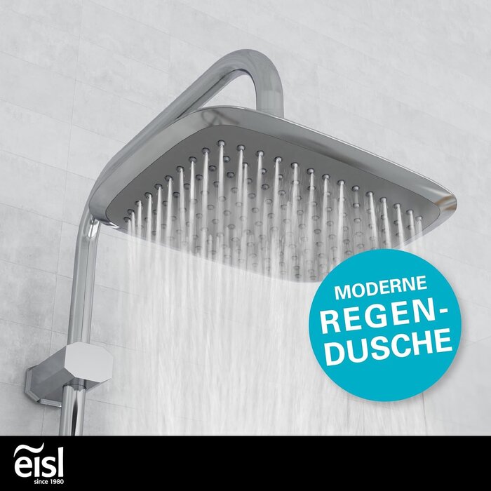 Duschsystem 2-in-1 Regendusche mit Handbrause - Chrom - 33% Rabatt
