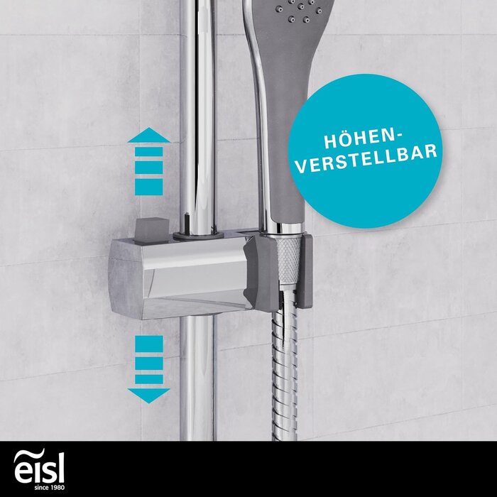 Duschsystem 2-in-1 Regendusche mit Handbrause - Chrom - 33% Rabatt