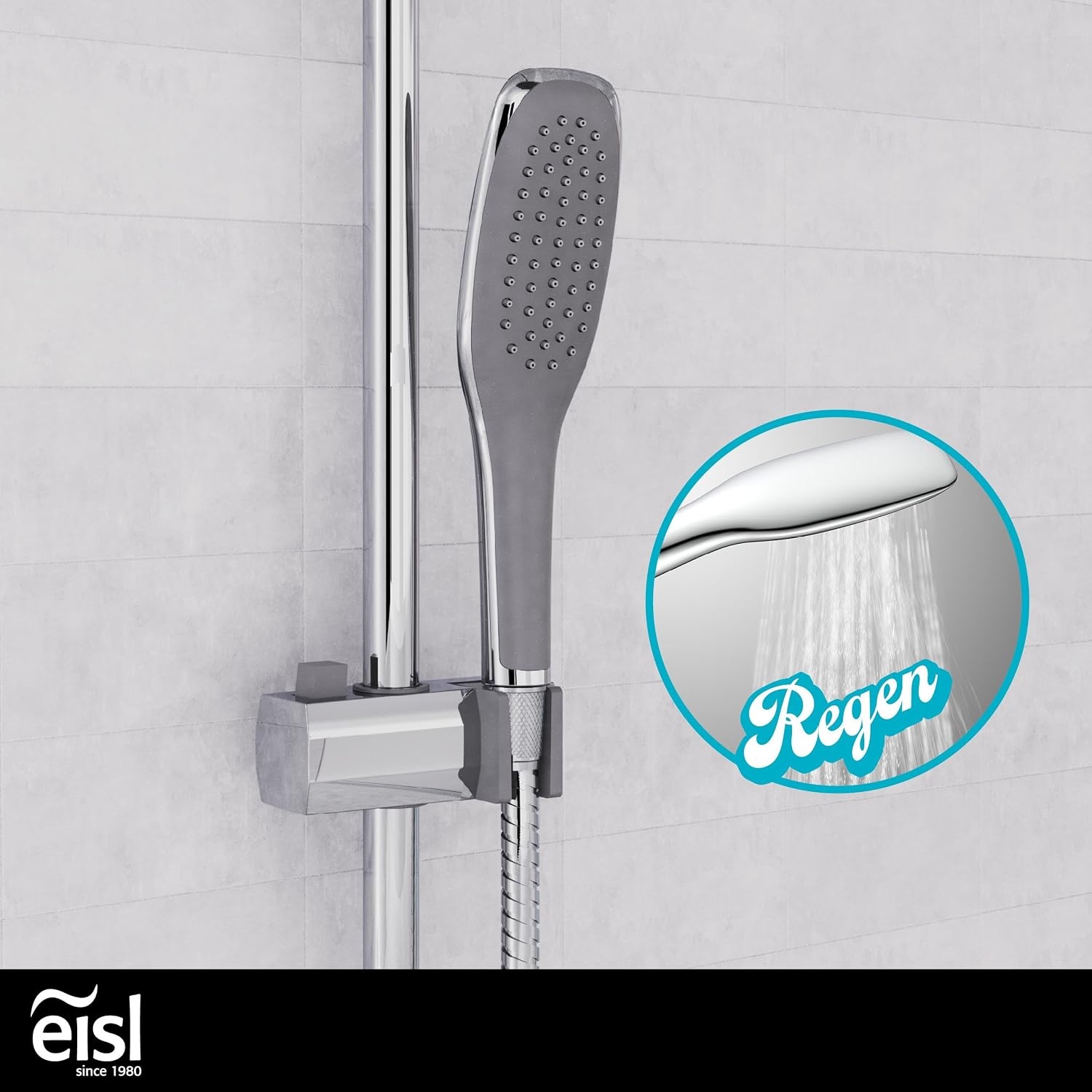 Duschsystem 2-in-1 Regendusche mit Handbrause - Chrom - 33% Rabatt