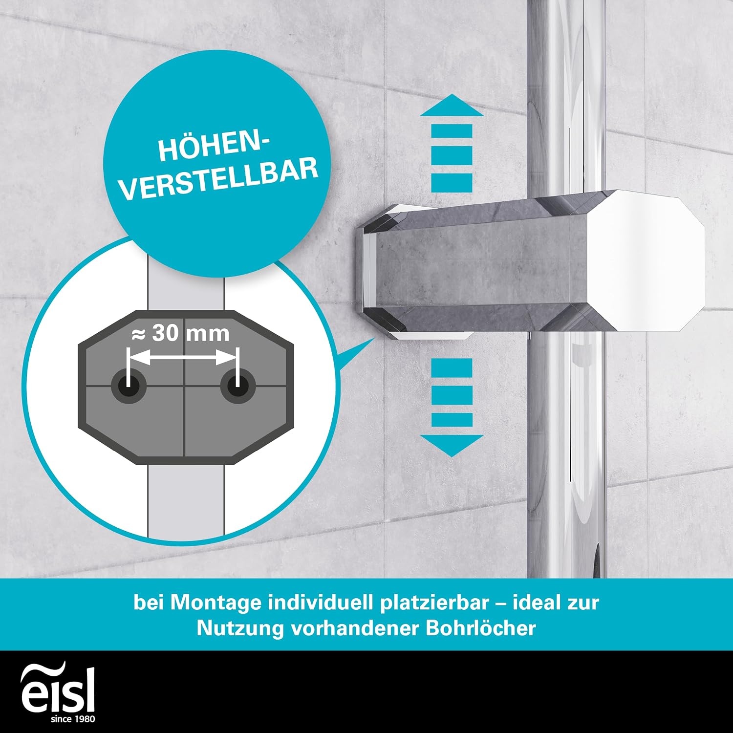 Duschsystem 2-in-1 Regendusche mit Handbrause - Chrom - 33% Rabatt