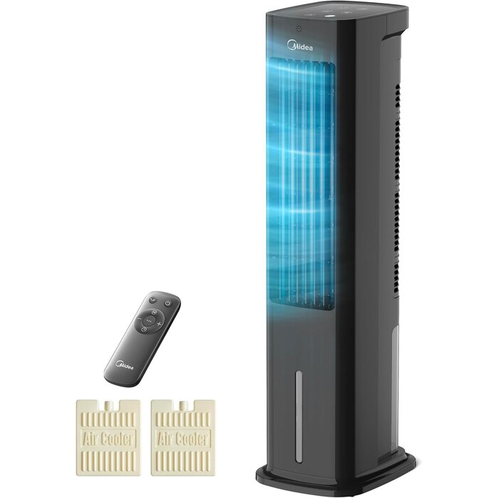 Mobiler 4-in-1 Luftkühler & Ventilator, 5L, Schwarz - 30% Rabatt