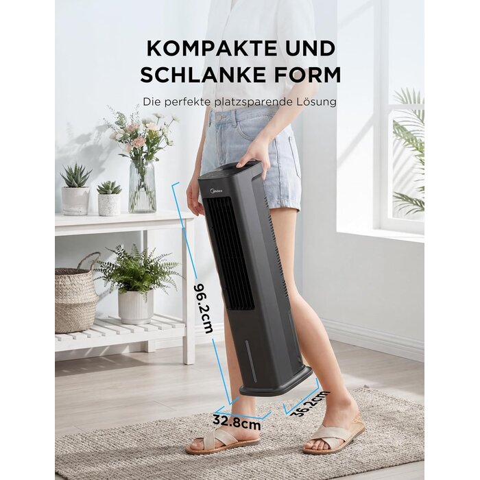 Mobiler 4-in-1 Luftkühler & Ventilator, 5L, Schwarz - 30% Rabatt