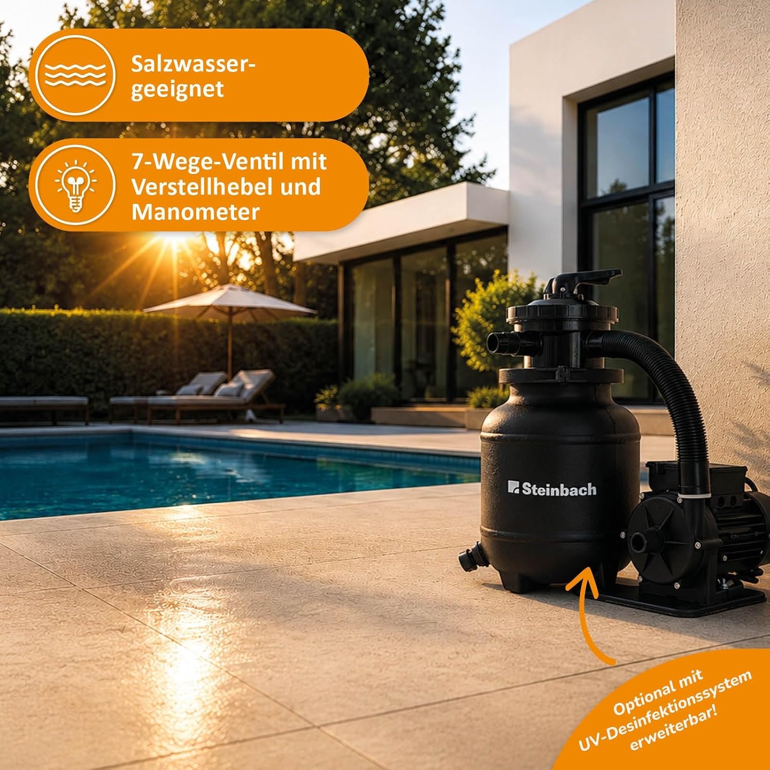 Sandfilteranlage für Pools bis 19.000L - 35% Rabatt