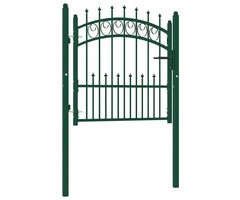 Vidaxl Gartentor EMMEN mit Spitzen, grün, 104x97 cm - 41% Rabatt