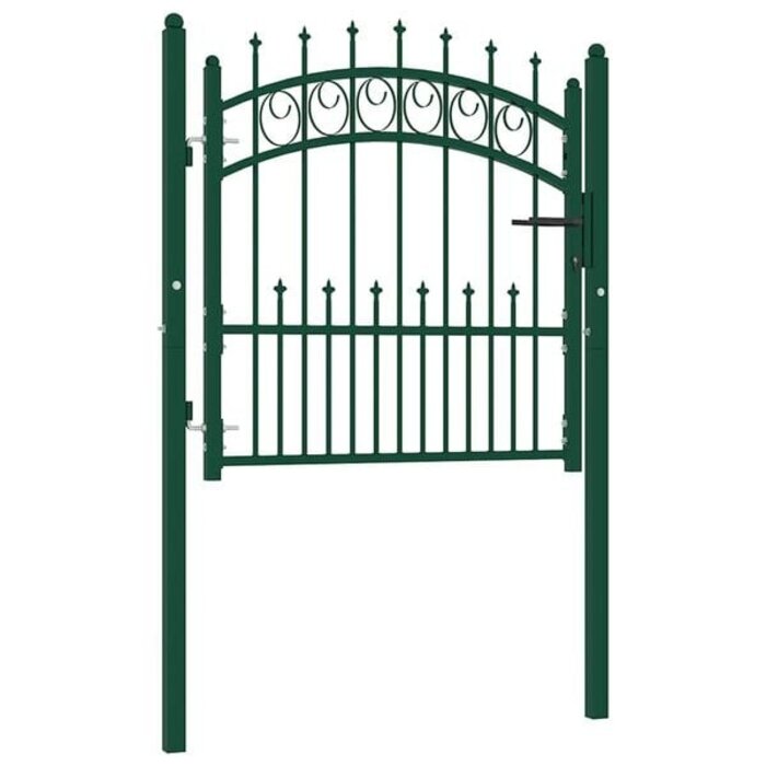 Vidaxl Gartentor EMMEN mit Spitzen, grün, 104x97 cm - 34% Rabatt