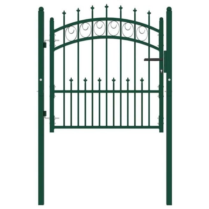 Vidaxl Gartentor EMMEN mit Spitzen, grün, 104x97 cm - 34% Rabatt