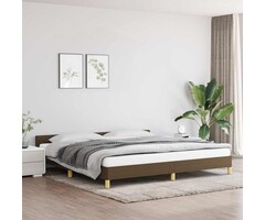 Vidaxl Stoff-Bettgestell 200x200 cm Dunkelbraun - 41% Rabatt