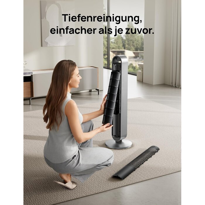 Smarter Turmventilator 106 cm, 12 Stufen, WLAN - 35% Rabatt