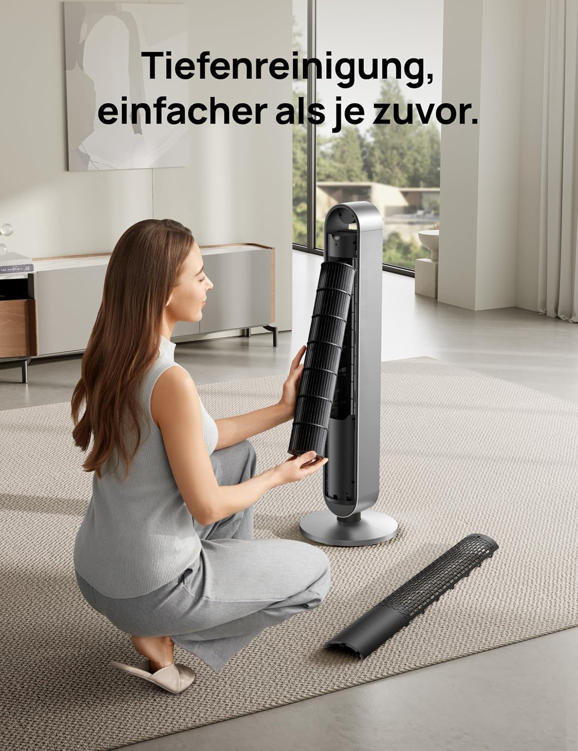 Smarter Turmventilator 106 cm, 12 Stufen, WLAN - 35% Rabatt