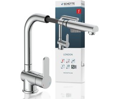 Niederdruck-Küchenarmatur London, ausziehbar, Chrom - 40% Rabatt