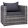 Gartensessel aus grauem Poly-Rattan mit Kissen - 35% Rabatt