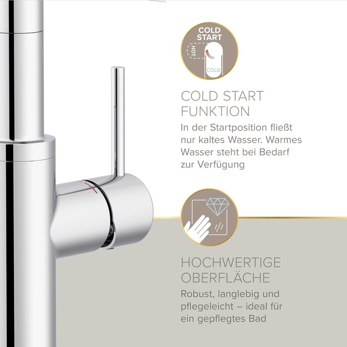 Küchenarmatur NALU Chrom Größe M, ausziehbar - 34% Rabatt