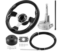 Mechanisches Bootslenksystem Set 396 cm - Schwarz-grau L - 41% Rabatt
