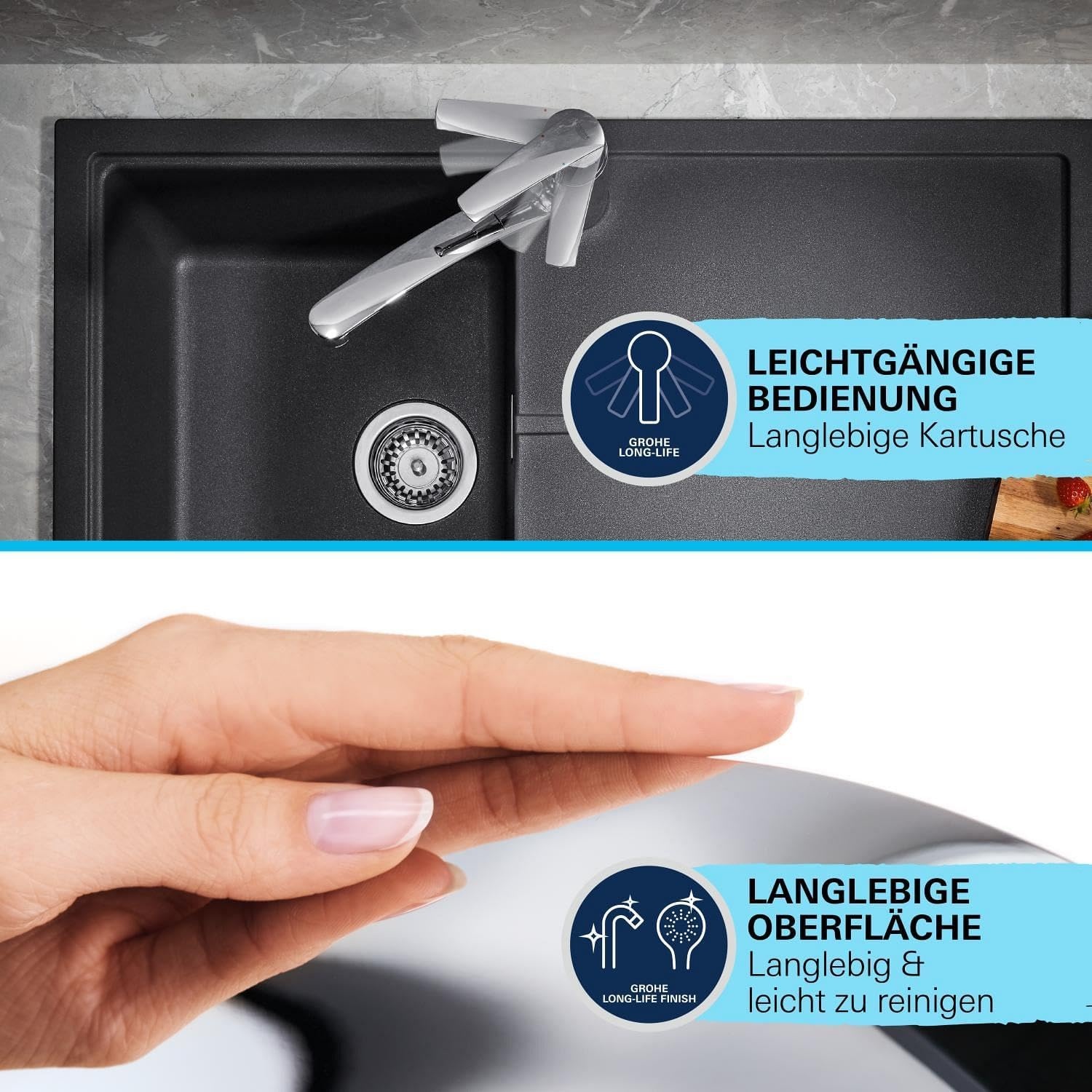 Grohe Küchenarmatur mit 140° Schwenkbereich, Chrom - 33% Rabatt