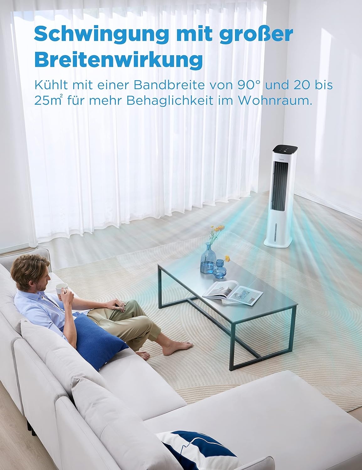 Mobiler 4-in-1 Luftkühler, 5L Tank - 34% Rabatt auf Rückläufer