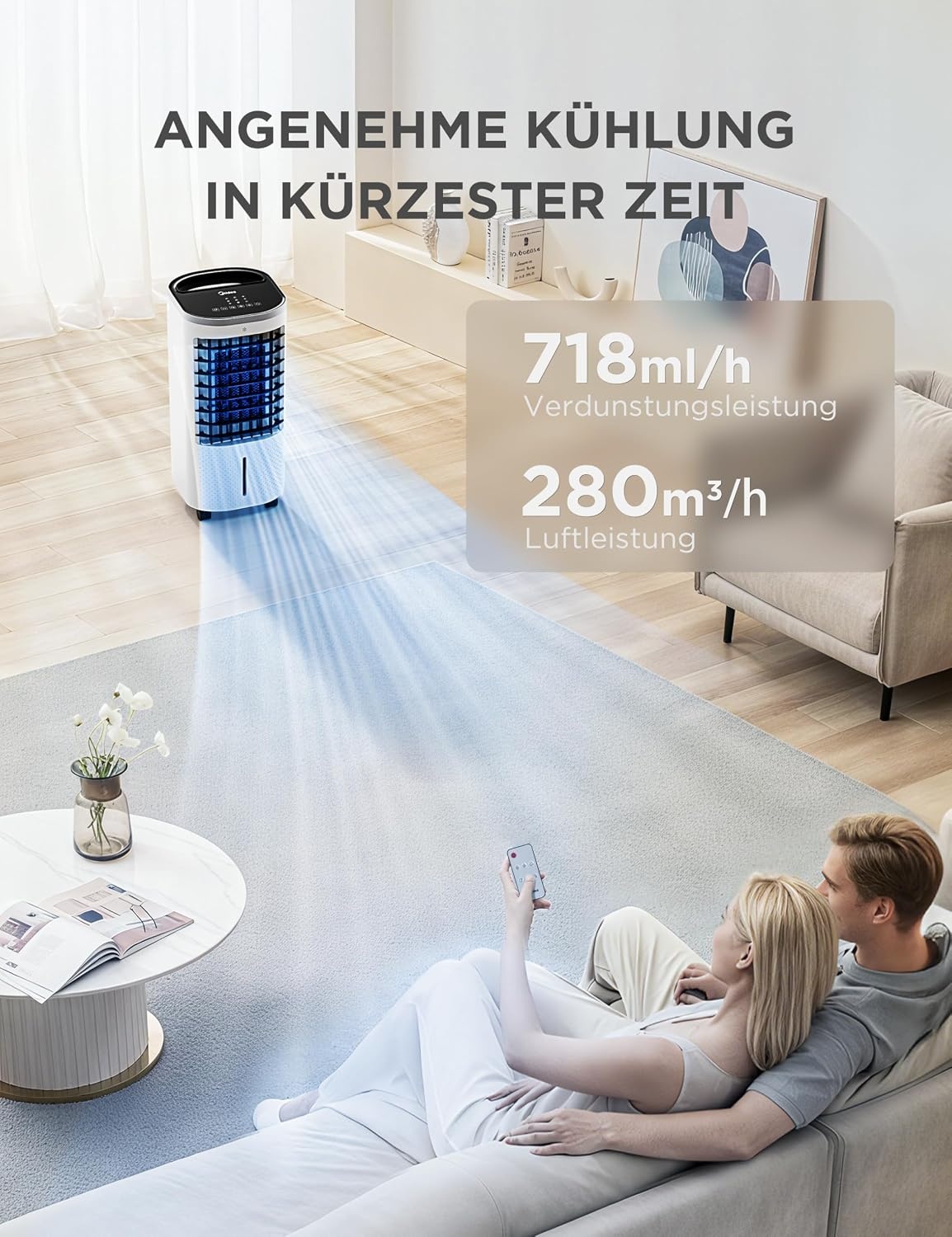 Mobiler 5-in-1 Luftkühler 5L - 34% Rabatt auf unbenutztes Ausstellungsstück