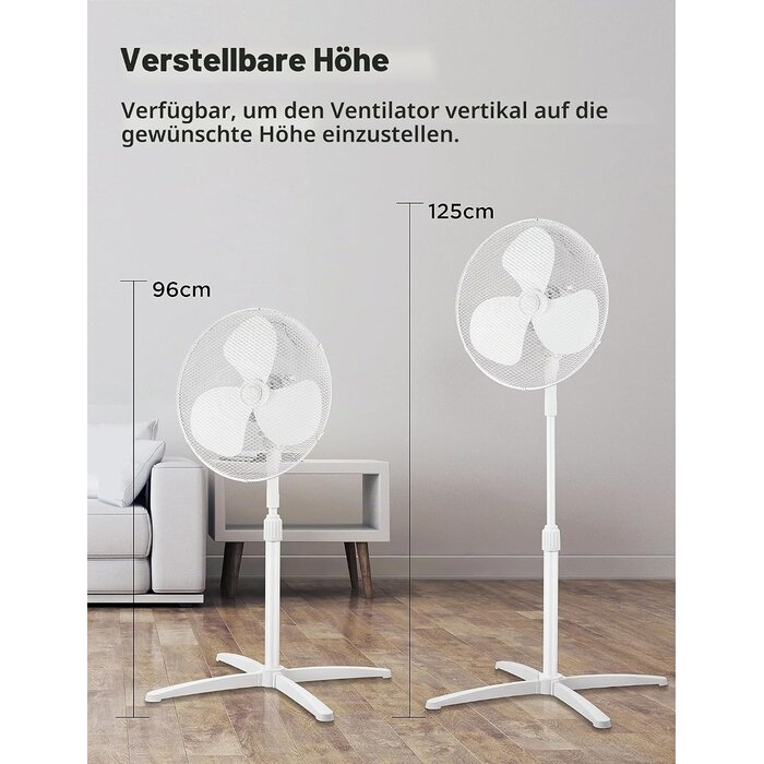 Standventilator 40 cm, 40W, 3 Stufen - 33% Rabatt