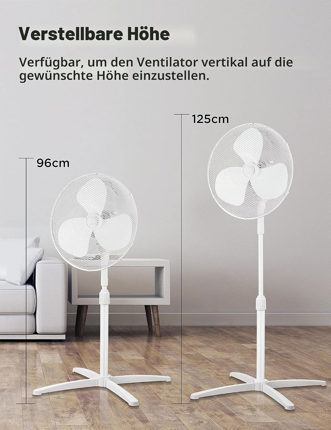 Standventilator 40 cm, 40W, 3 Stufen - 33% Rabatt