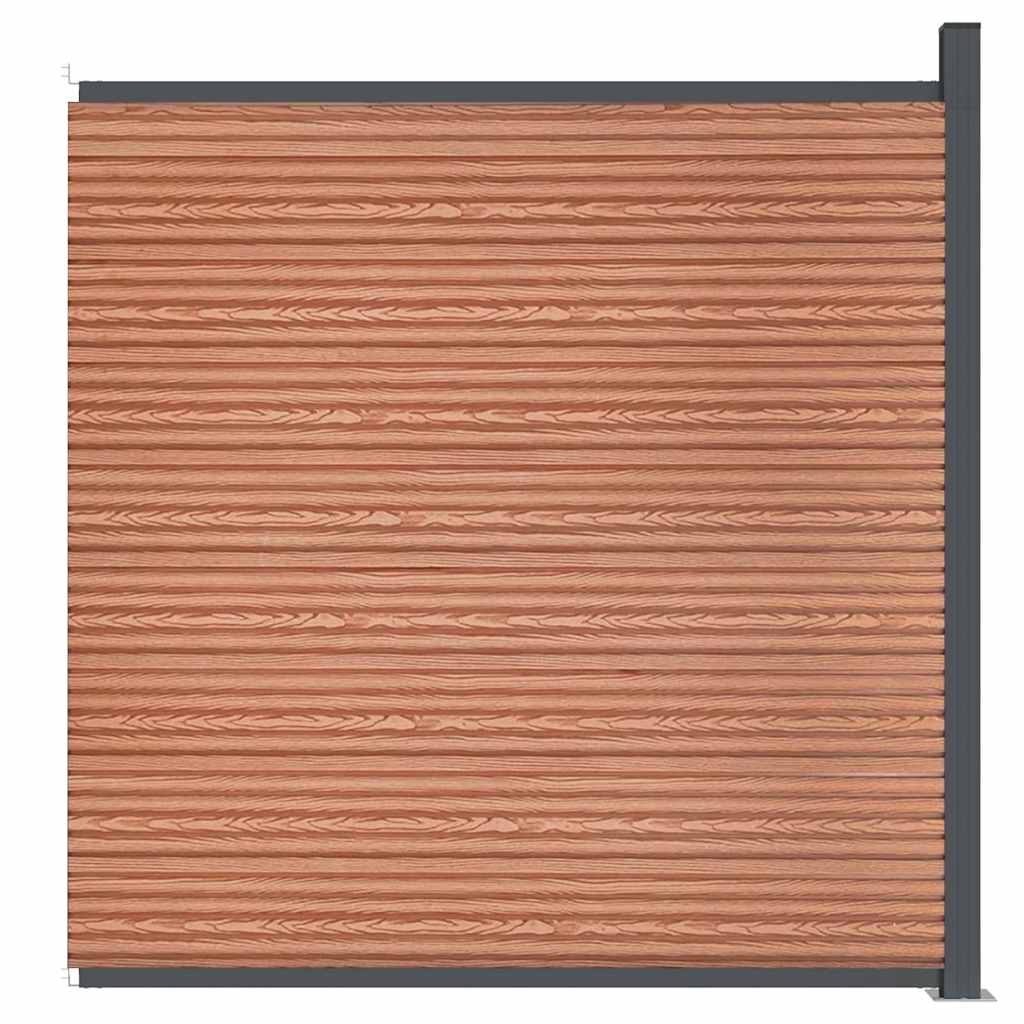 Vidaxl WPC Sichtschutzzaun 173x186 cm, Braun - 35% Rabatt