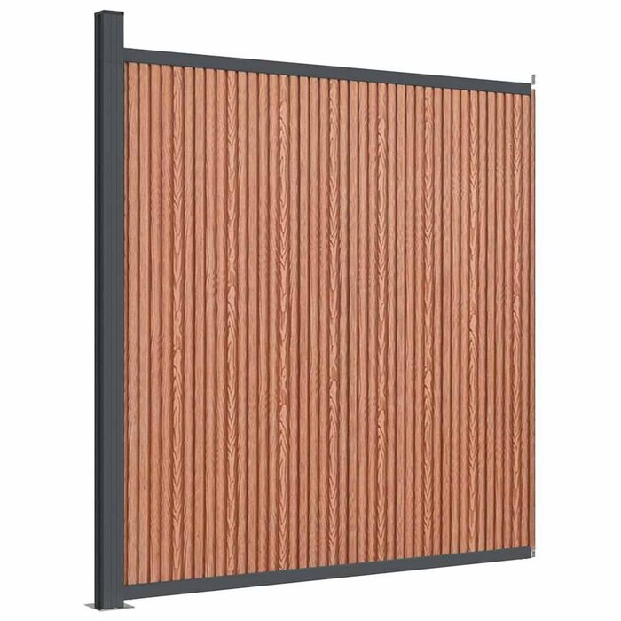 Vidaxl WPC Sichtschutzzaun 173x186 cm, Braun - 35% Rabatt