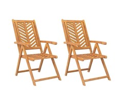 Vidaxl 2er Set Verstellbare Gartenstühle Akazie - 47% Rabatt
