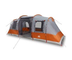 Vidaxl 4 Personen Tunnelzelt, Grau/Orange, 472 x 245 x 192 cm - 41% Rabatt