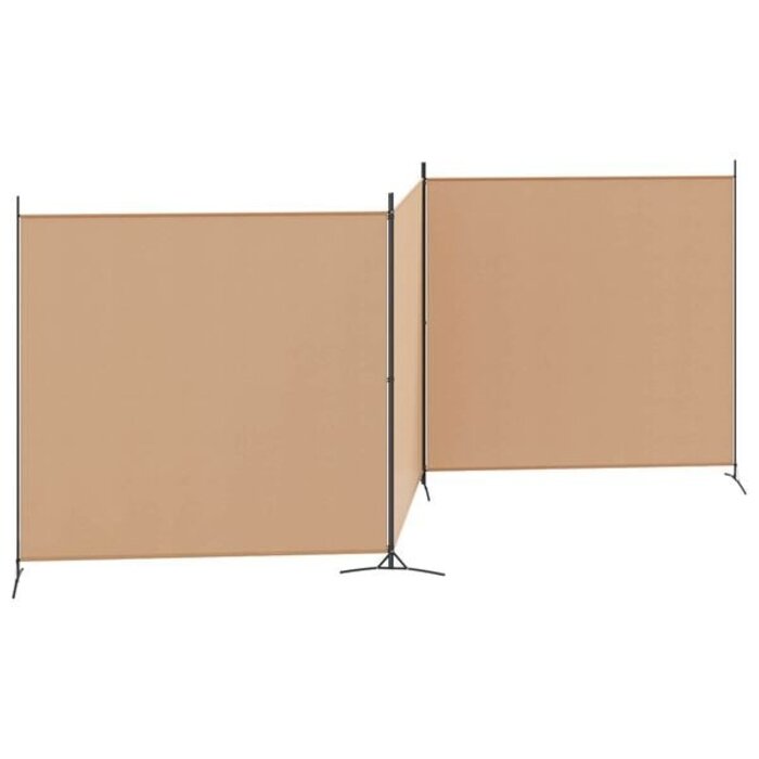 4-teiliger Raumteiler Beige 525x180 cm - 32% Rabatt - Ausgepackt