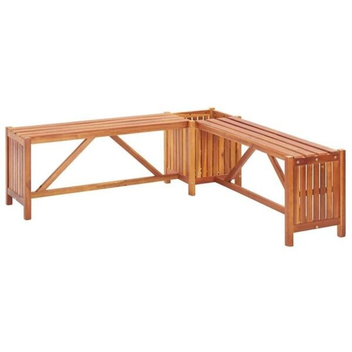 Garteneckbank mit Pflanzkübel Akazie 117x117cm - 34% Rabatt