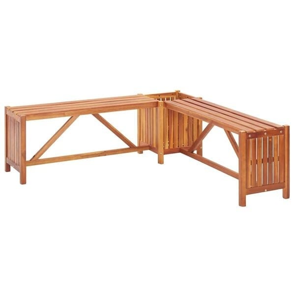Garteneckbank mit Pflanzkübel Akazie 117x117cm - 34% Rabatt
