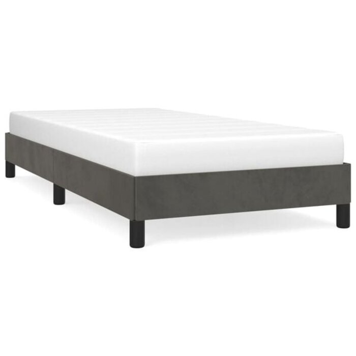Stilvolles Bettgestell 80x200 cm Samt Dunkelgrau - 34% Rabatt