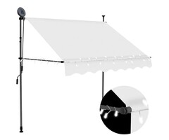 Vidaxl Manuelle Markise 150 cm Crème mit LED - 40% Rabatt