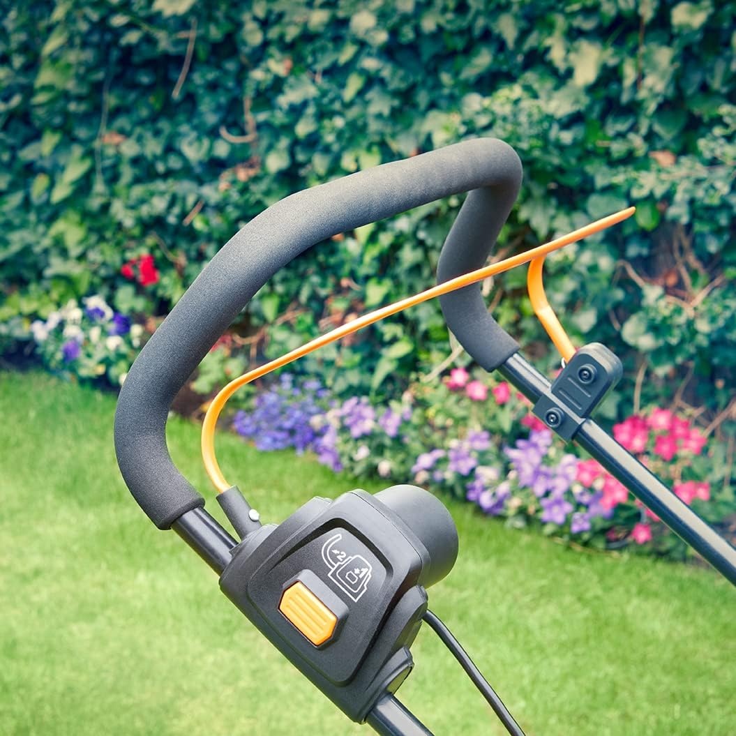 Elektrischer Rasenmäher 1800W, 40cm, Schwarz-Orange, Größe M, 34% Rabatt