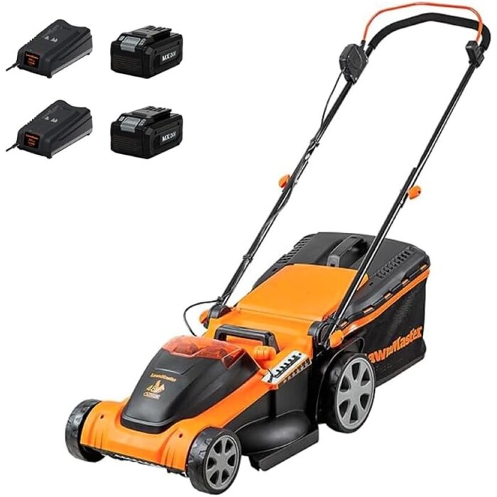 Elektrischer Rasenmäher 1800W, 40cm, Schwarz-Orange, Größe M, 34% Rabatt