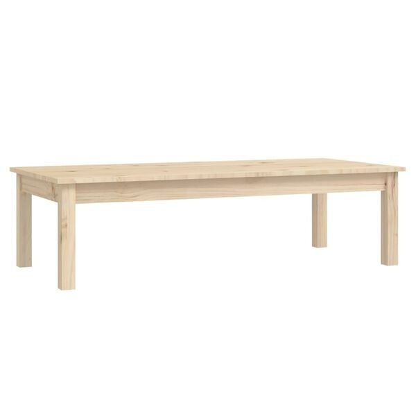 Couchtisch aus massivem Kiefernholz, 110 x 50 x 30 cm - 34% Rabatt