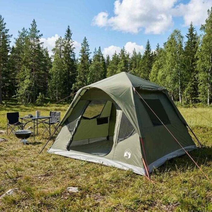 Großes Campingzelt in Olivgrün 305x275cm - 30% Rabatt