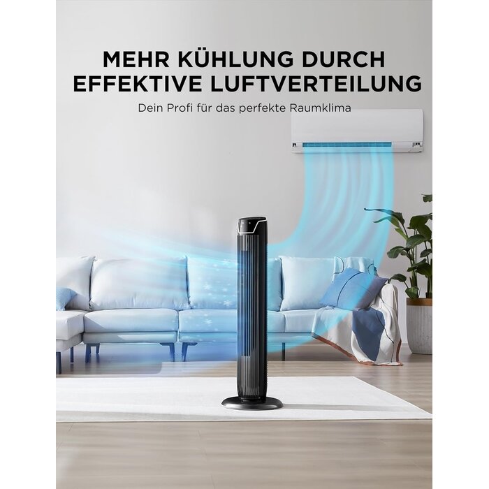 Turmventilator 92 cm Schwarz L - 34% Rabatt auf das ausgepackte Produkt