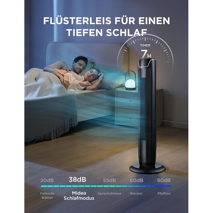 Turmventilator 92 cm Schwarz L - 34% Rabatt auf das ausgepackte Produkt