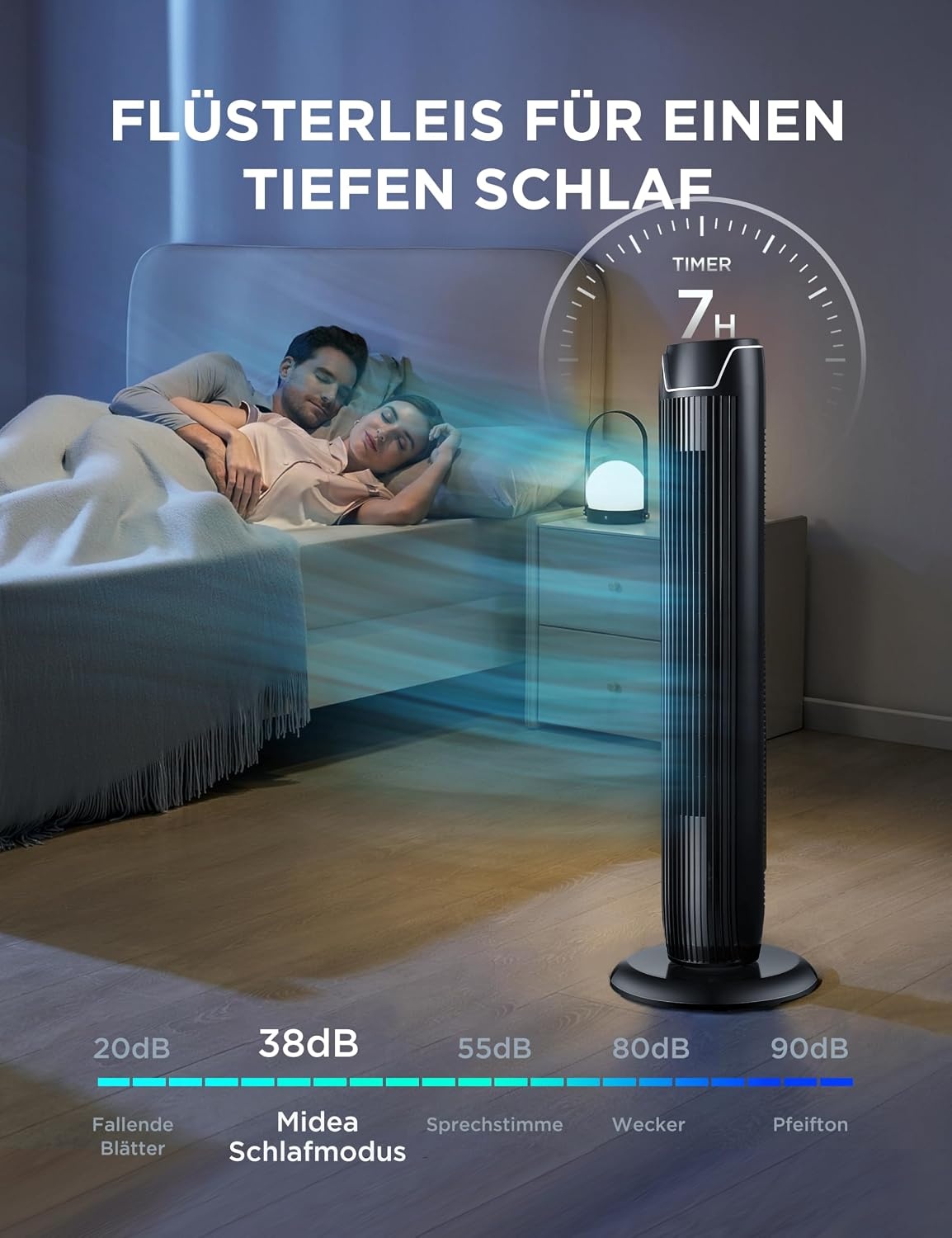 Turmventilator 92 cm Schwarz L - 34% Rabatt auf das ausgepackte Produkt