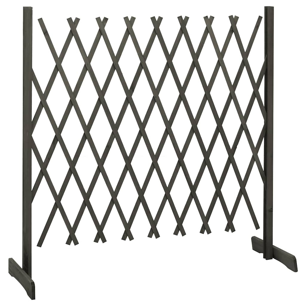 Ausziehbares Fichtenholz-Gartenspalier Grau 180x100cm - 31% Rabatt