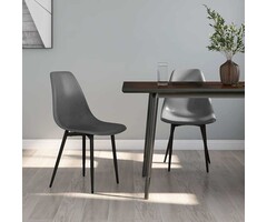 Vidaxl Moderne Esszimmerstühle 2er-Set, Grau - 50% Rabatt