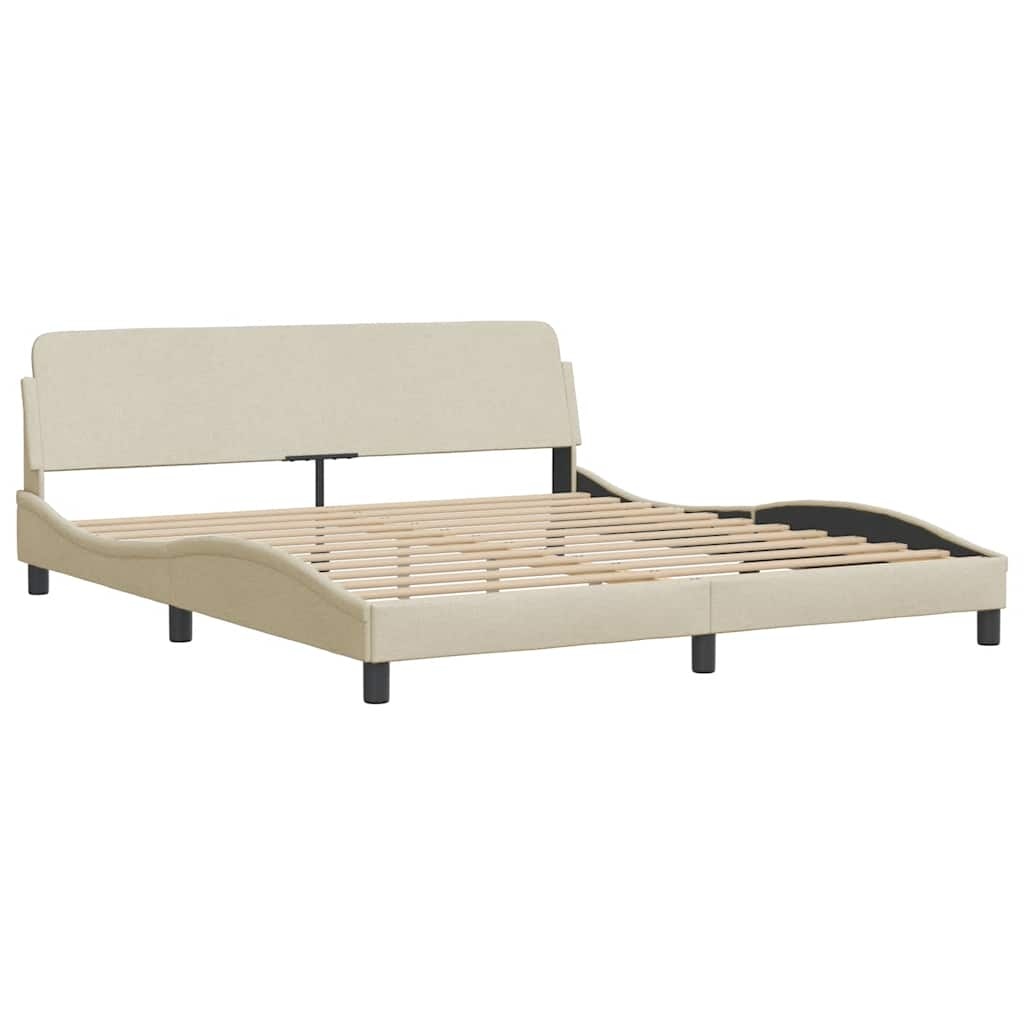 Polsterbett Dover 180x200 cm, Creme, Stoffbett - 34% Rabatt