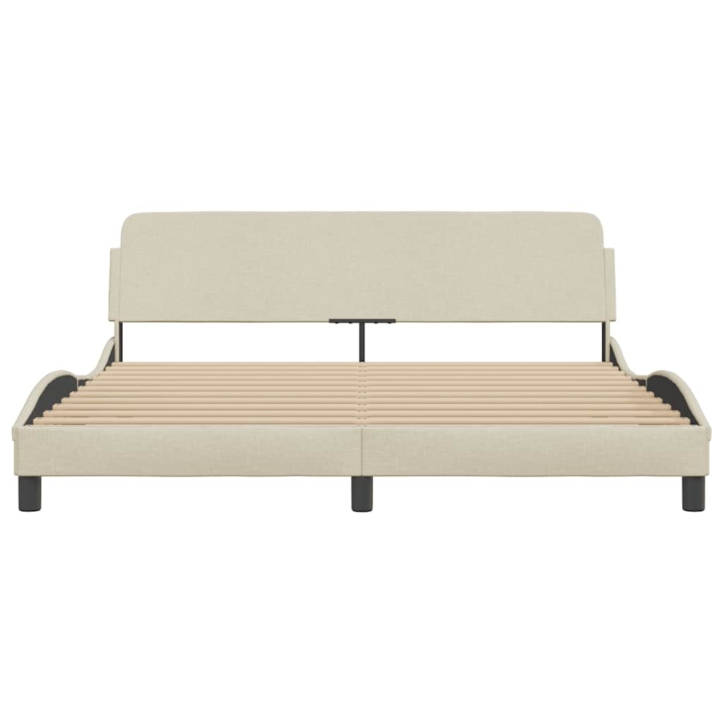 Polsterbett Dover 180x200 cm, Creme, Stoffbett - 34% Rabatt