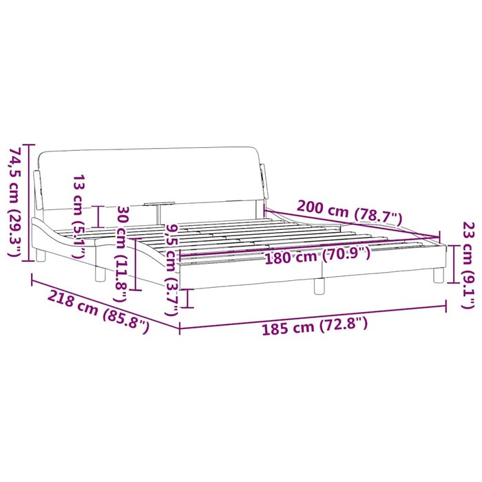 Polsterbett Dover 180x200 cm, Creme, Stoffbett - 34% Rabatt