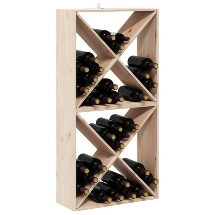Weinregal 2er Set Kiefer massiv Natur, 62x62cm - 34% Rabatt