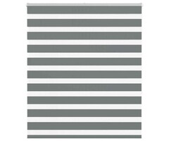 Vidaxl Doppelrollo Zebra-Rollo 135x150 cm Dunkelgrau - 38% Rabatt