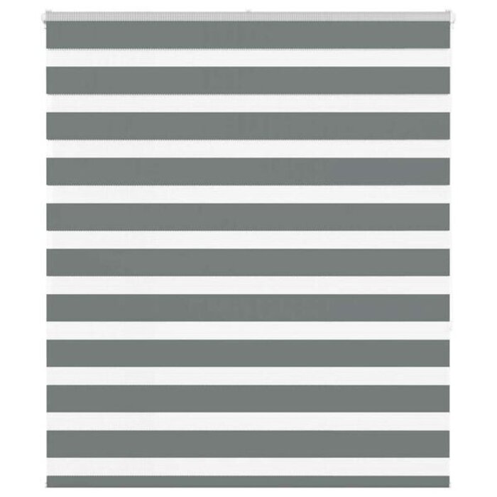 Doppelrollo Zebra-Rollo 135x150 cm Dunkelgrau - 32% Rabatt
